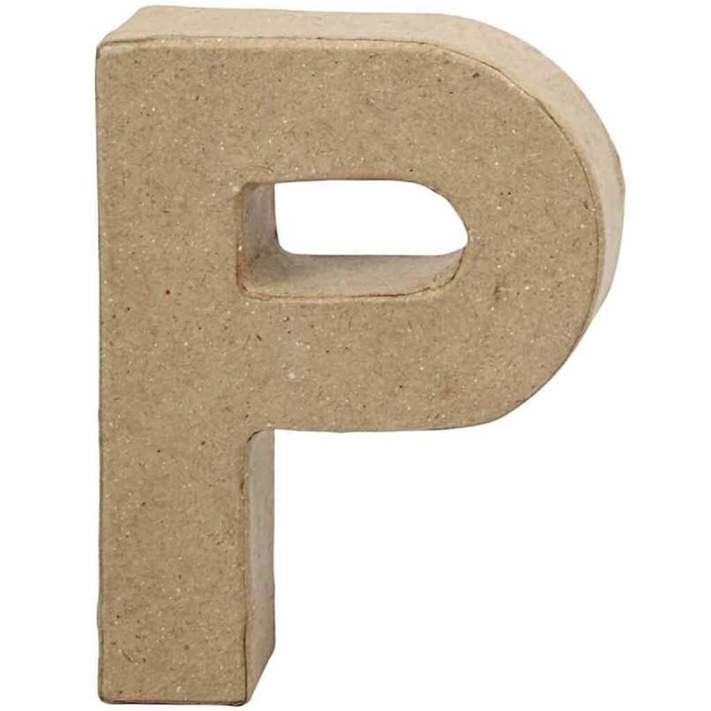 Paper Mache Letter P 4in