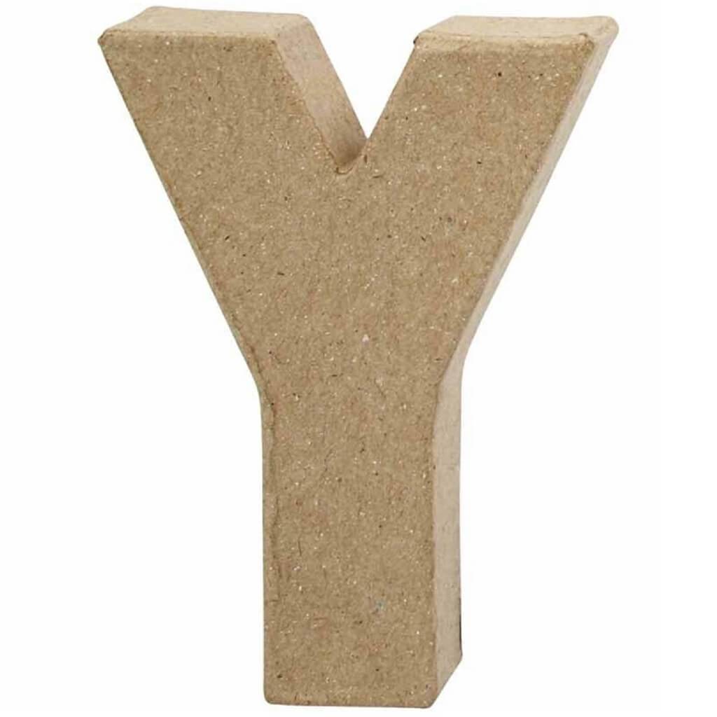 Paper Mache Letter Y 4in