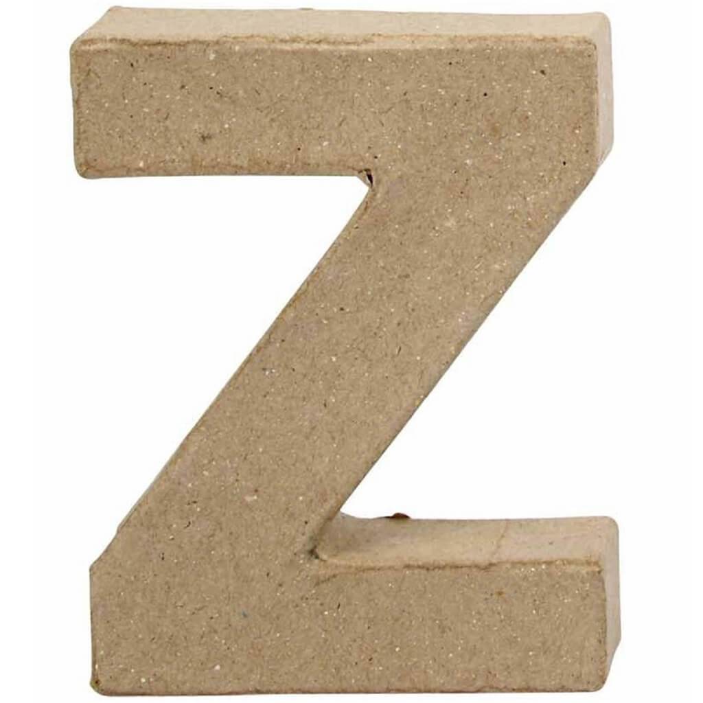 Paper Mache Letter Z 4in