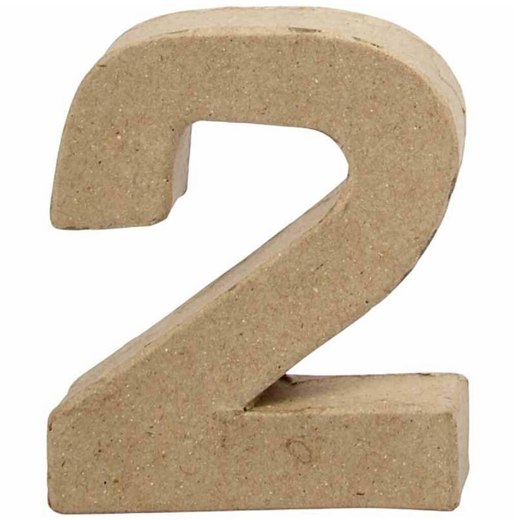 Paper Mache Number 2 4in