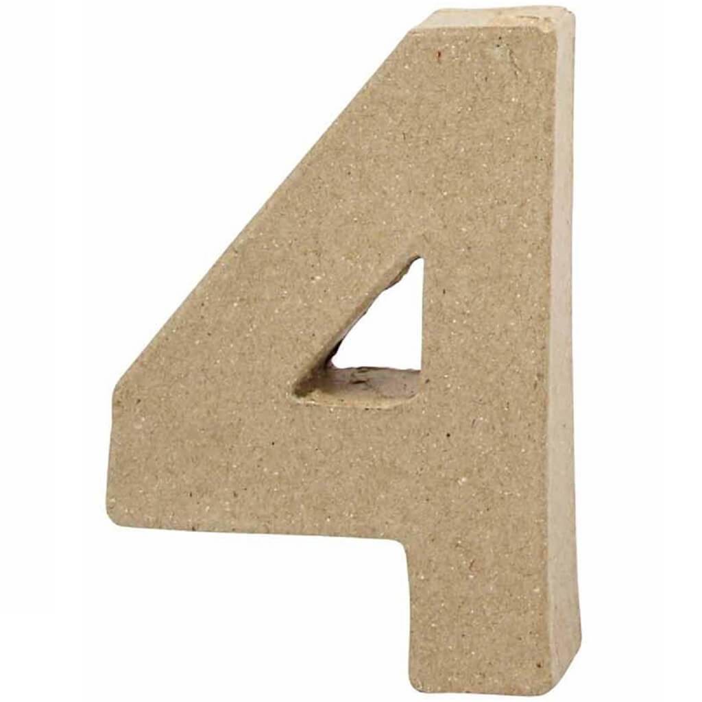 Paper Mache Number 4 4in