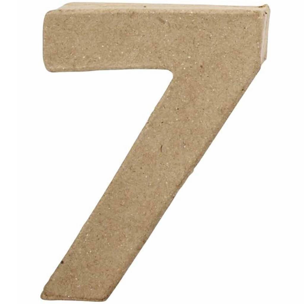 Paper Mache Number 7 4in