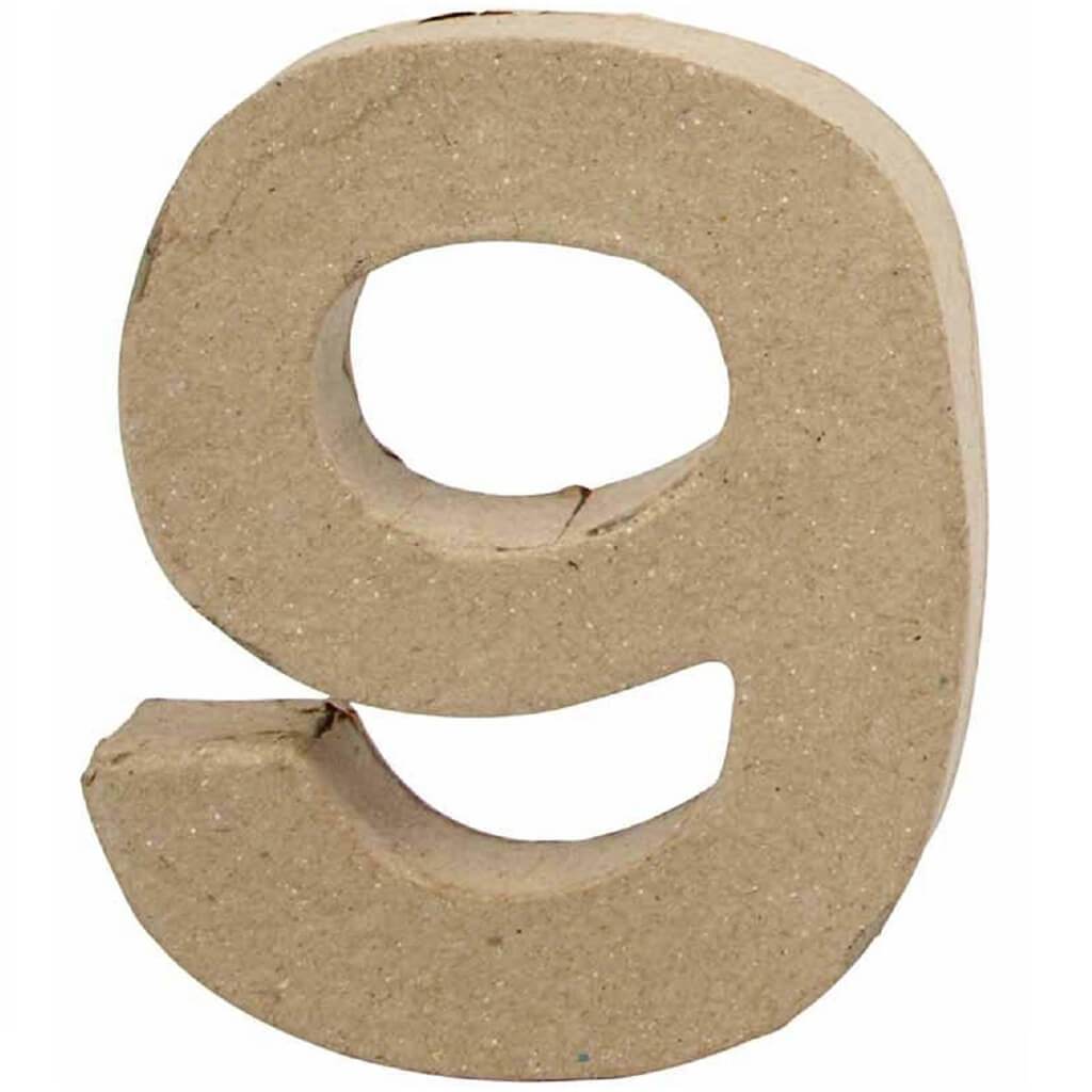 Paper Mache Number 9 4in