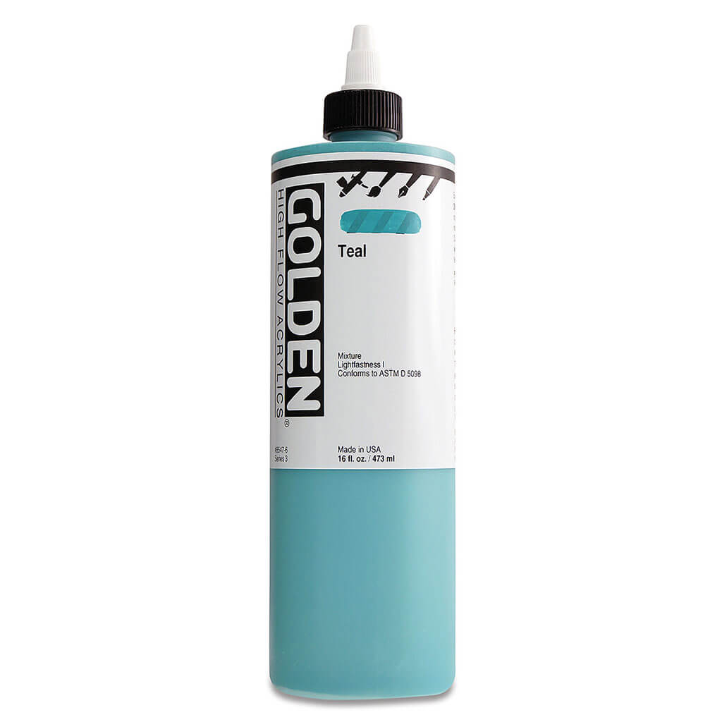 High Flow Acrylics Bottles 16oz Teal