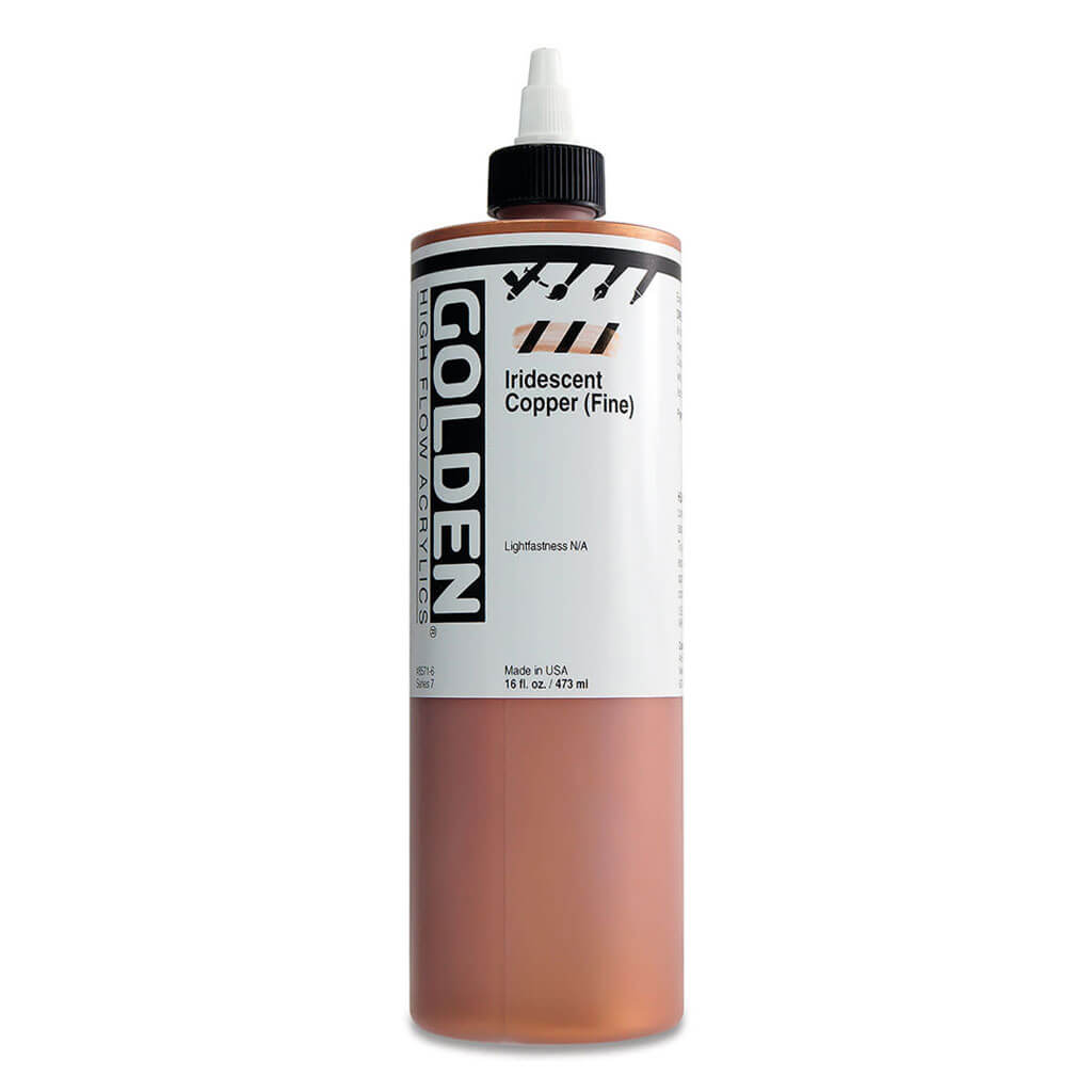 High Flow Acrylics Bottles 16oz Iridescent Copper (Fine)