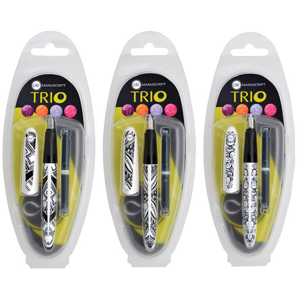Manuscript Cartridge Pen Trio Italic Assortment