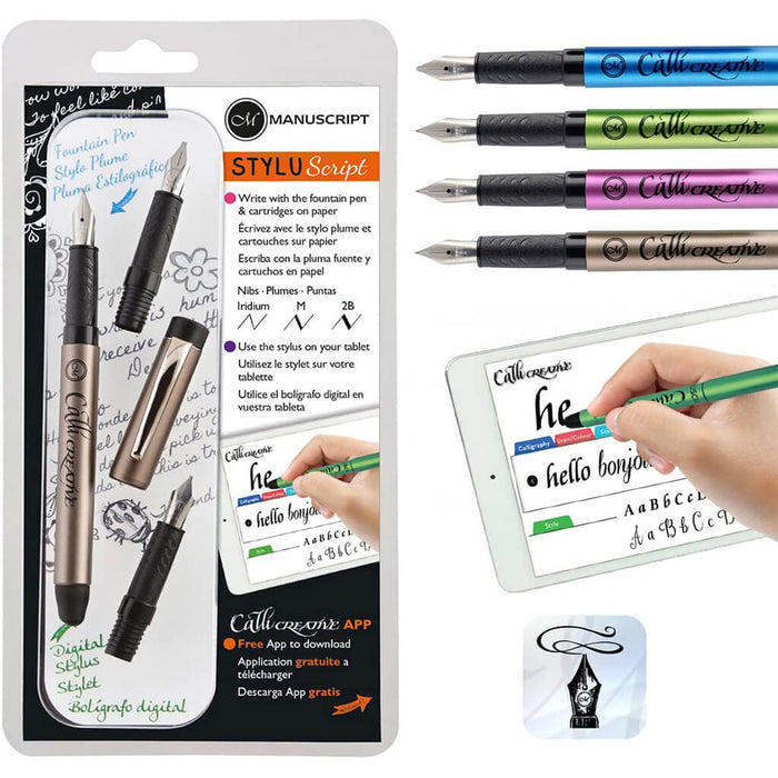 Manuscript Callicreative StyluScript 3-Nib Set Assorted Colors