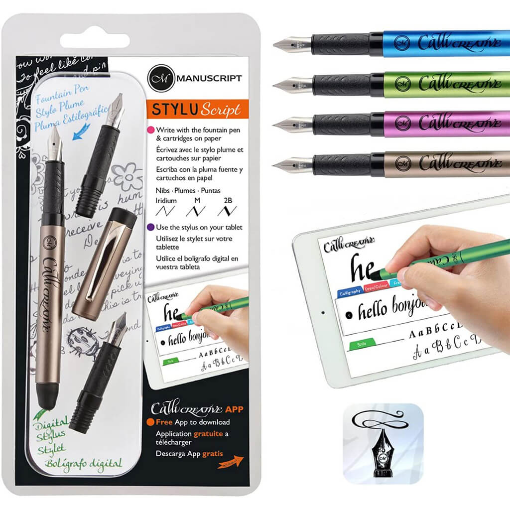 Manuscript Callicreative StyluScript 3-Nib Set Assorted Colors