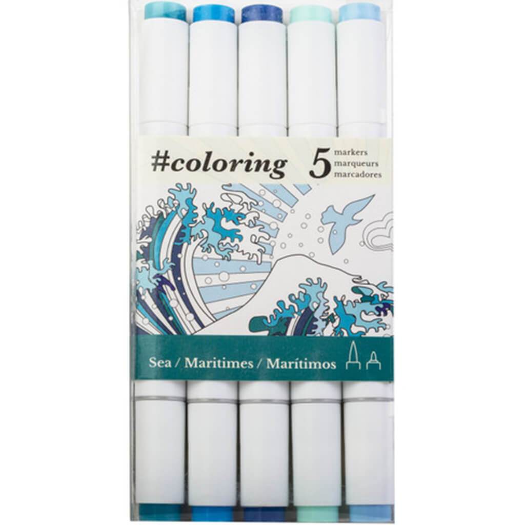 Art Alternatives Coloring Alcohol Markers Set of 5 Gray