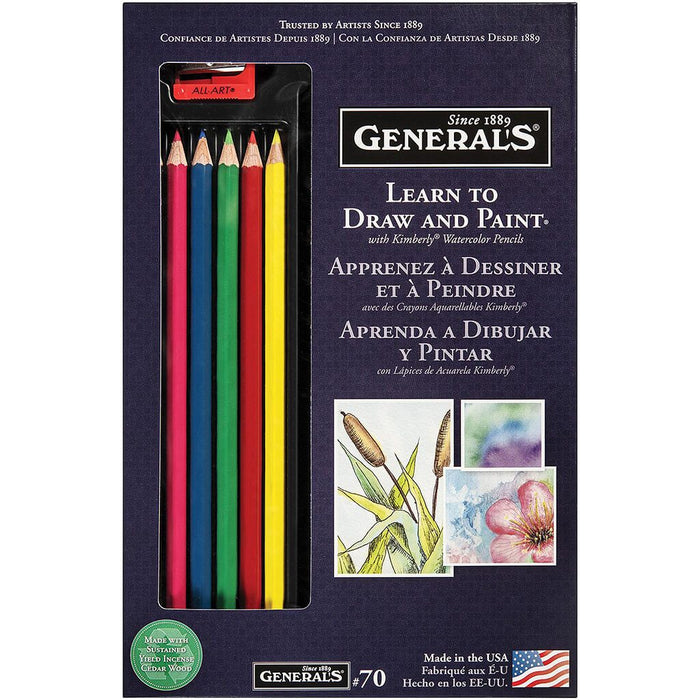 Learn to Watercolor Pencil Now Set 10 Pieces