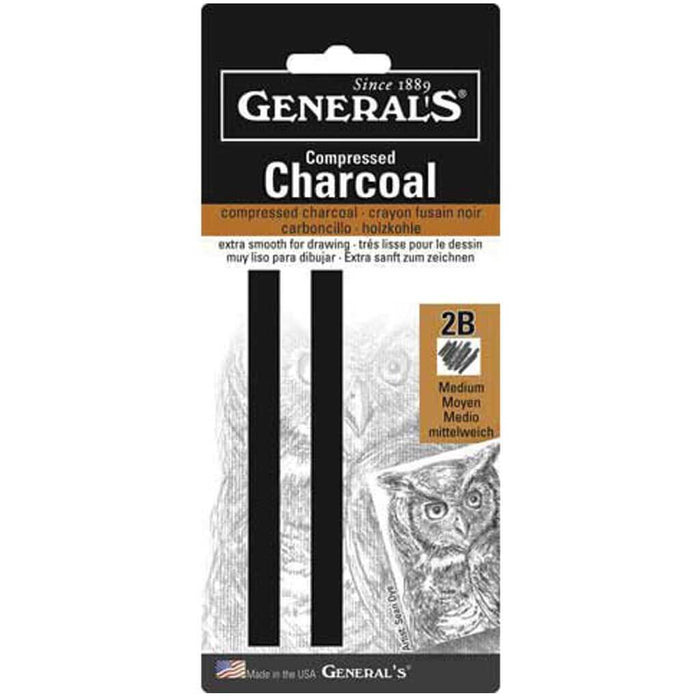 Compressed Charcoal Squares 2B Set of 2