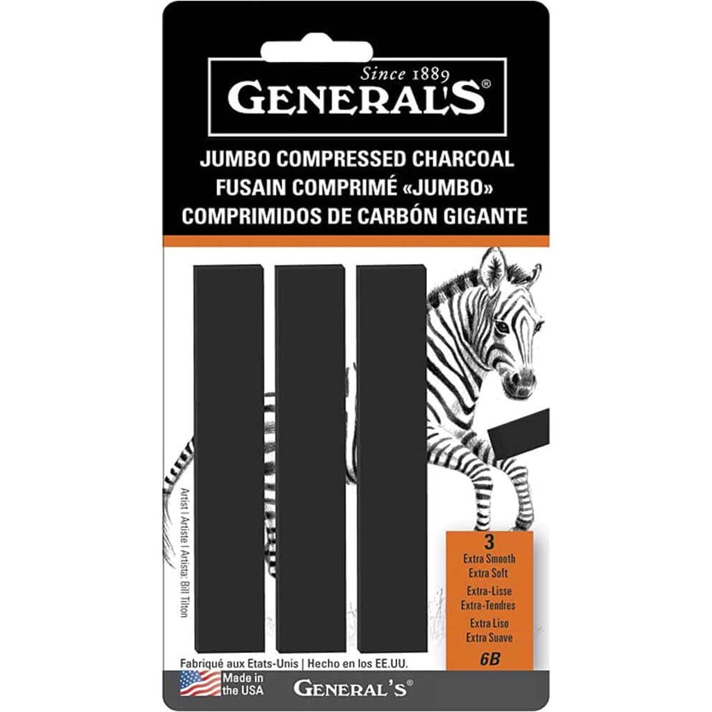 Jumbo Compressed Charcoal Set 6B