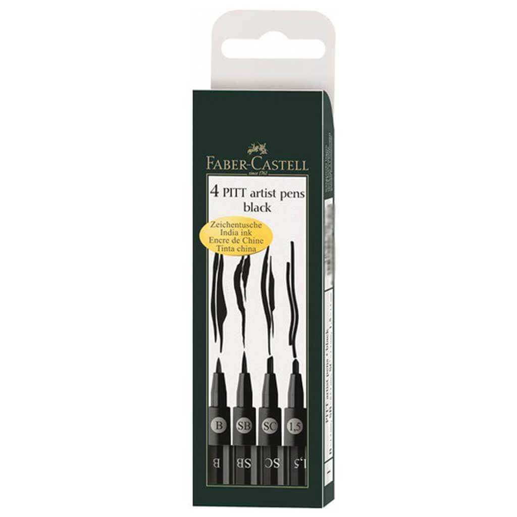 Fine Pitt Brush Pen Sets of 4