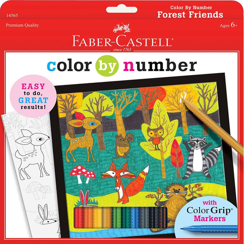 Color By Number Forest Friends