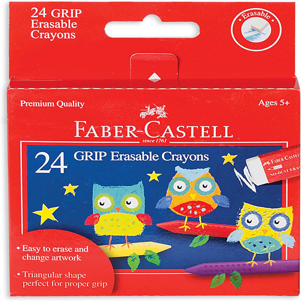 Faber Castell Grip Erasable Crayons Box of 24