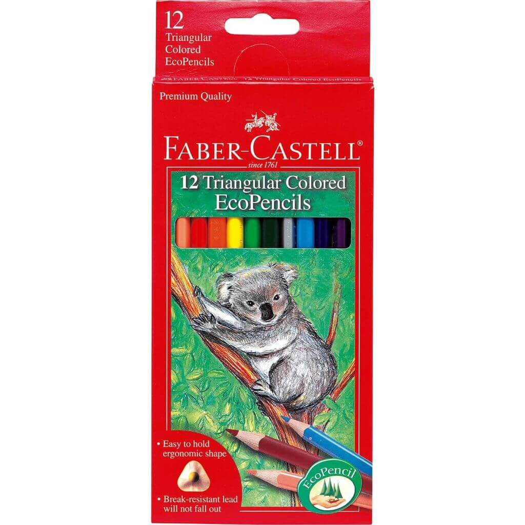 Faber Castell Triangular Colored EcoPencil Set of 12 Color
