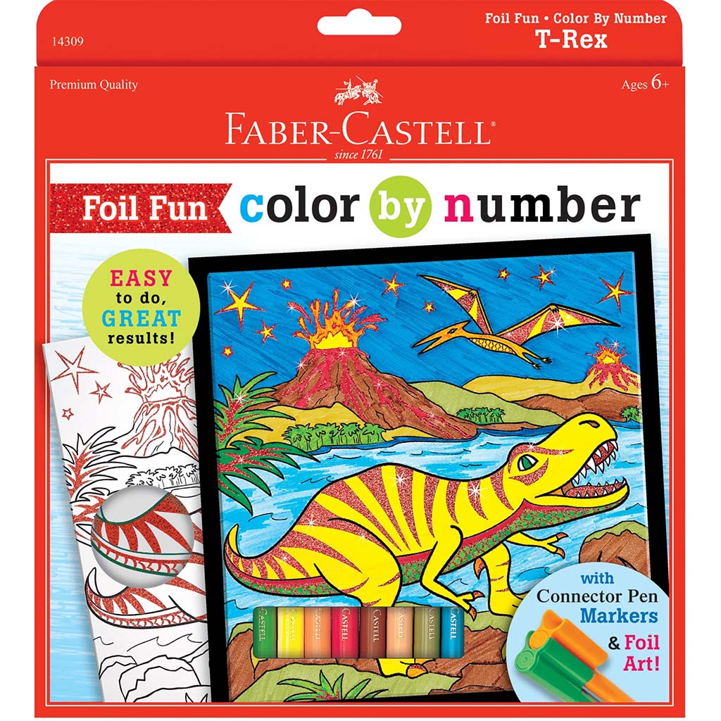 Color By Number T-Rex Foil Fun