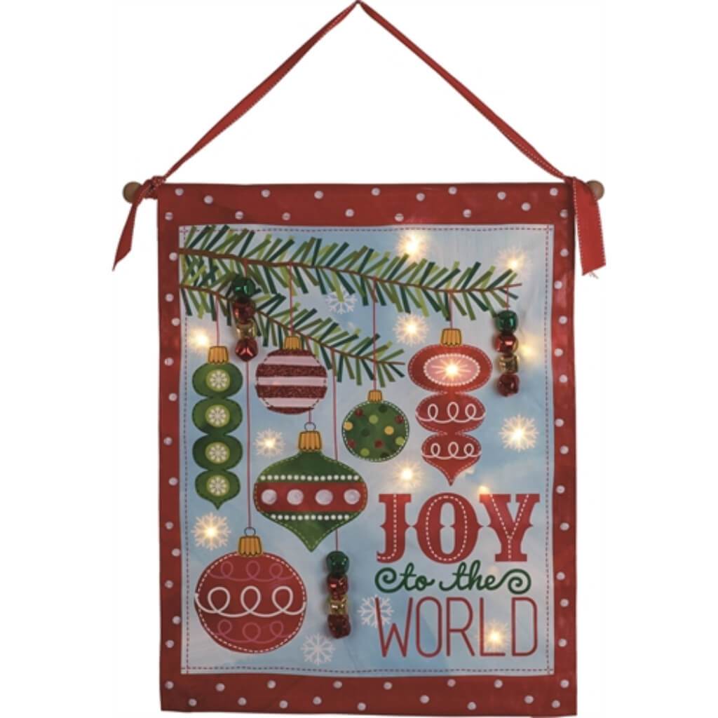 Canvas Led &quot;Joy&quot; Banner 