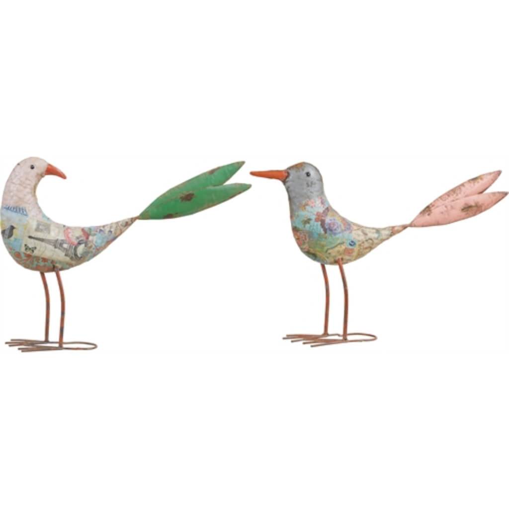 Lg Metal Decoupage Bird 2 Asst 