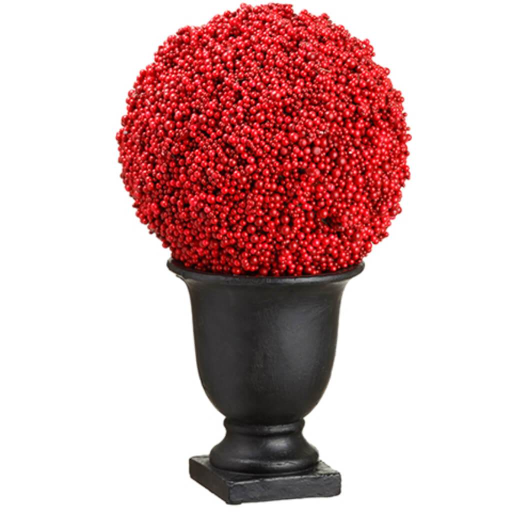 Berry Ball in Clay Urn 