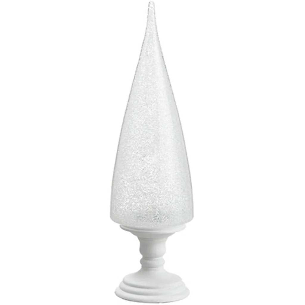 Glass Finial Table Top with Light 