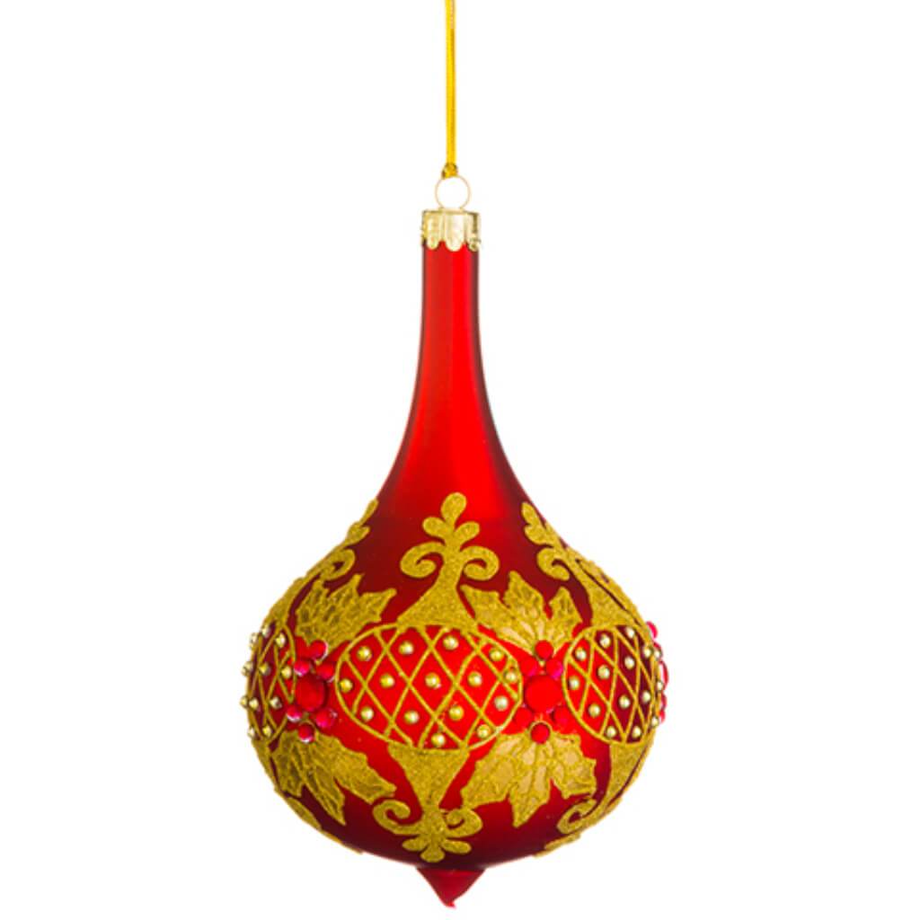 Beaded Glass Finial Ornament 