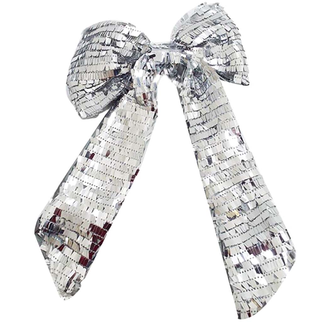 Sequin Bow Tie Clip on Ornament 