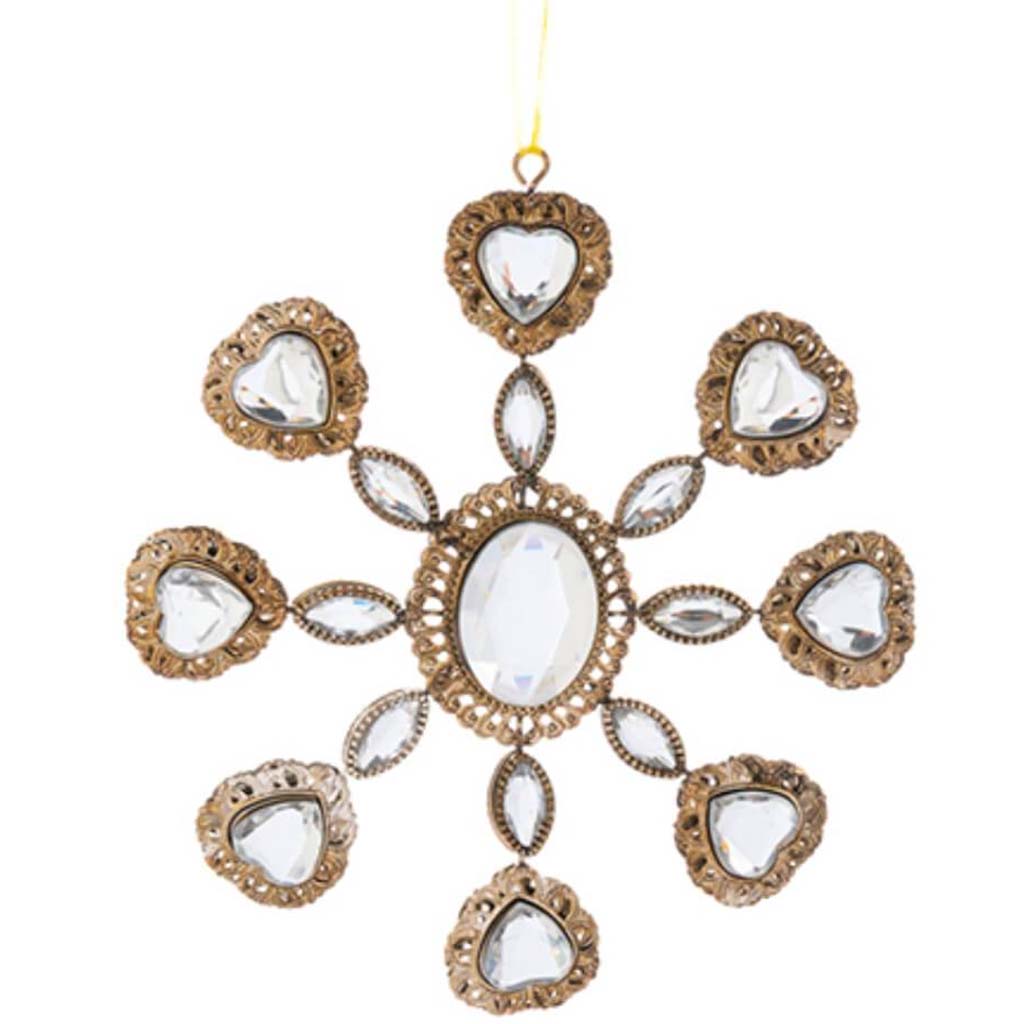 Rhinestone Snowflake Ornament 