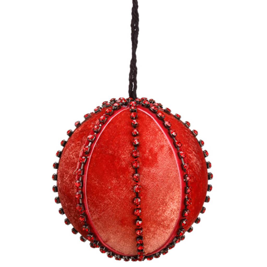 Rhinestone Velvet Ball Ornament