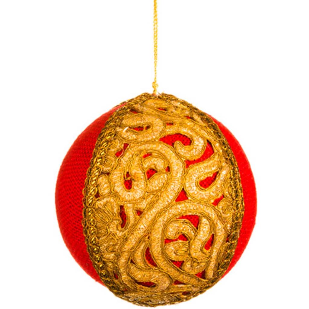 Lace Zari Ball Ornament 