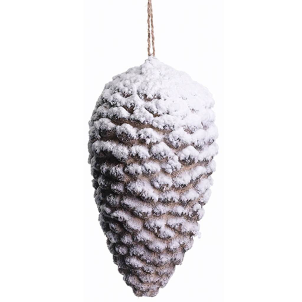 Snow Pine Cone Ornament 