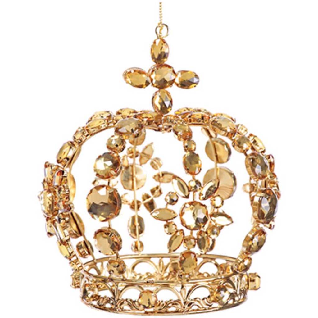 Rhinestone Crown Ornament 