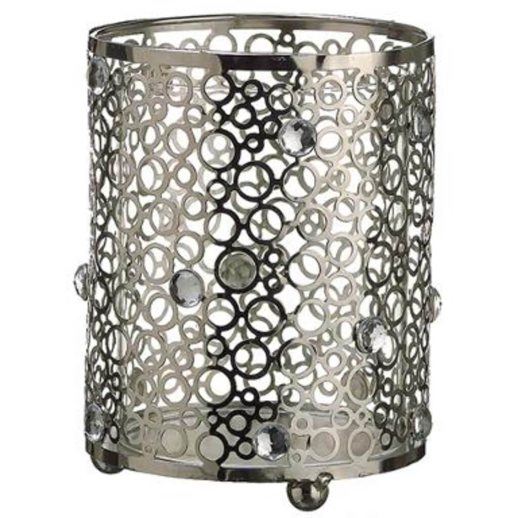 Rhinestone Candleholder with Glass 