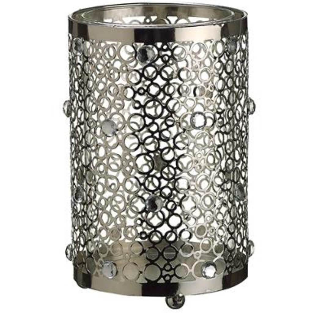 Rhinestone Candleholder with Glass 