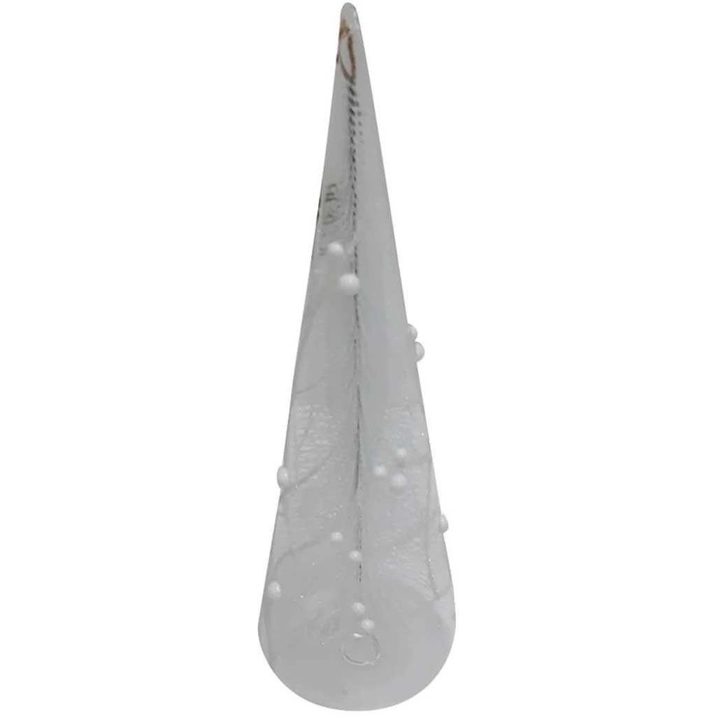 Christmas Pine Tree Glass Ornament 