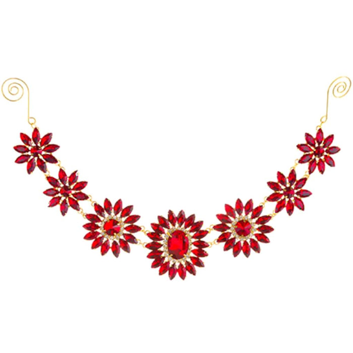 Rhinestone Flower Swag Ornament 