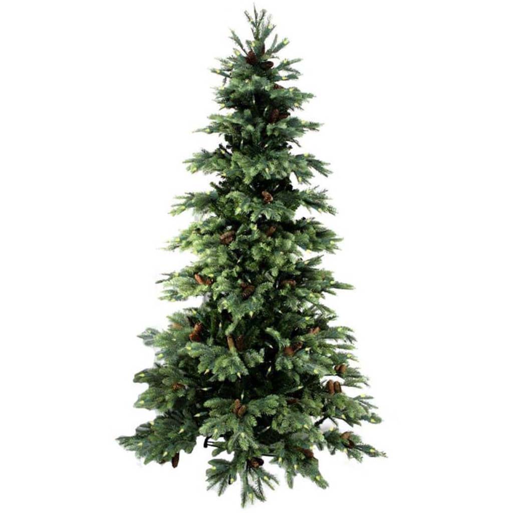 New England Pine (PE) Tree x2871 w/Cones &amp; 1400 Clear Lights 