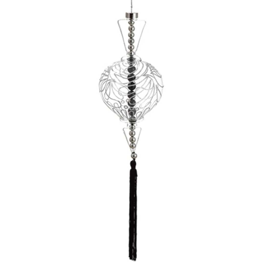 Glass Finial Ornament with Bead 