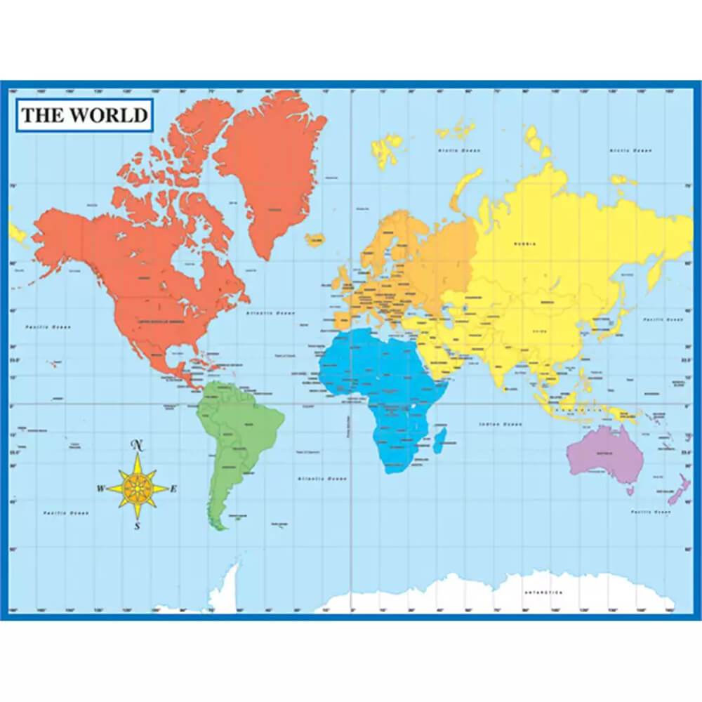 Map Of The World Chart 