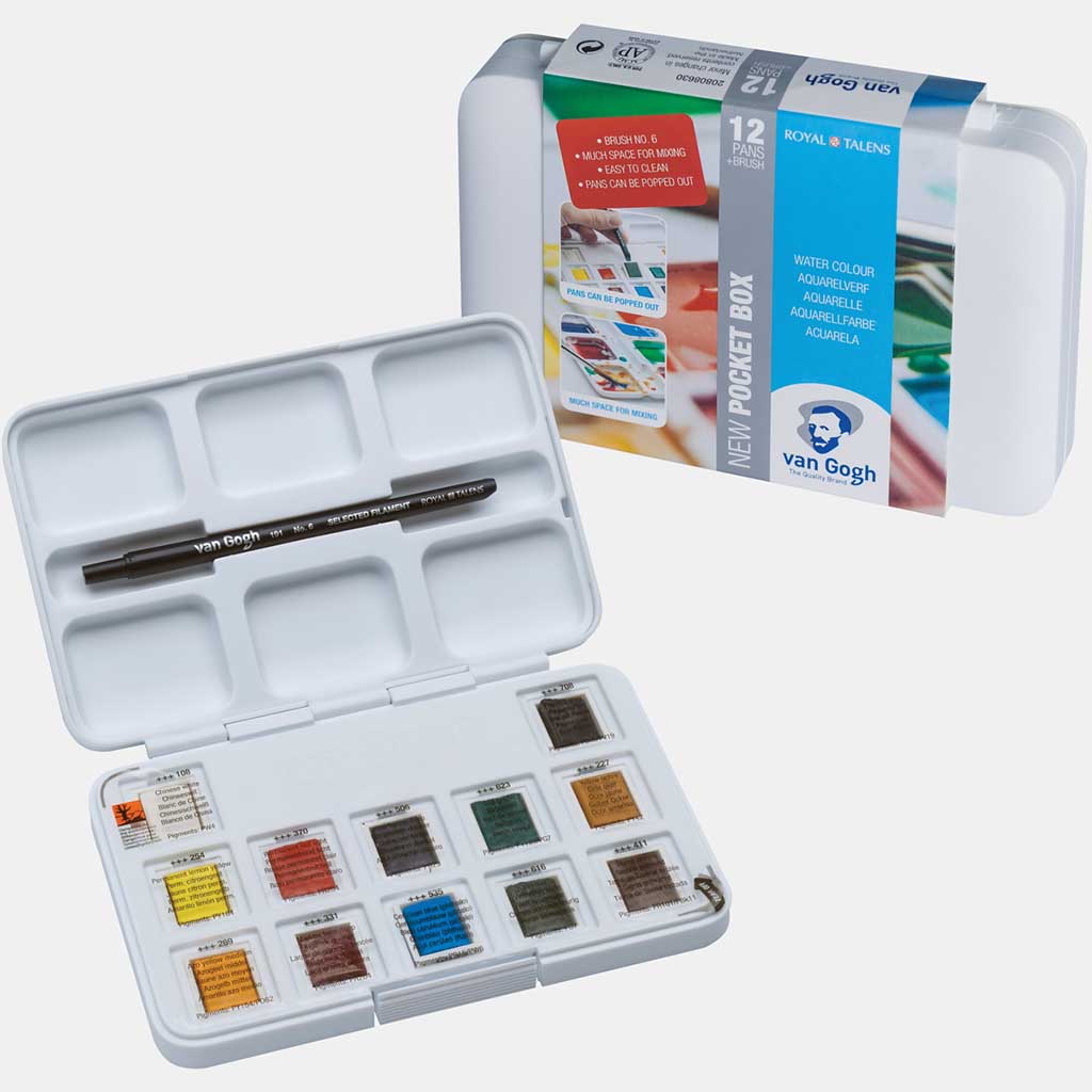 Van Gogh Watercolor Pocket Box Palette Set