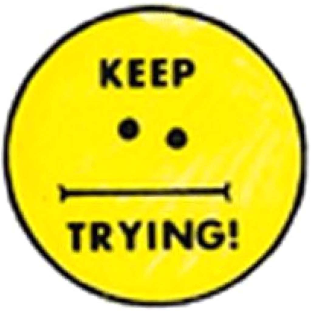 KEEP TRYING! RUBBER STAMP 