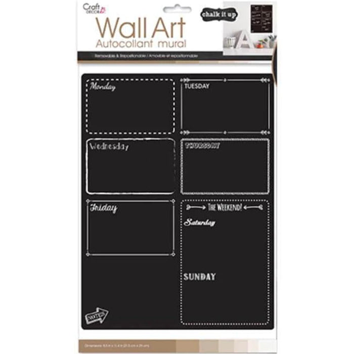 CHALKBOARD/WALL ORGANIZER STICKER WEEKLY PLANNER 8"X10.5" 
