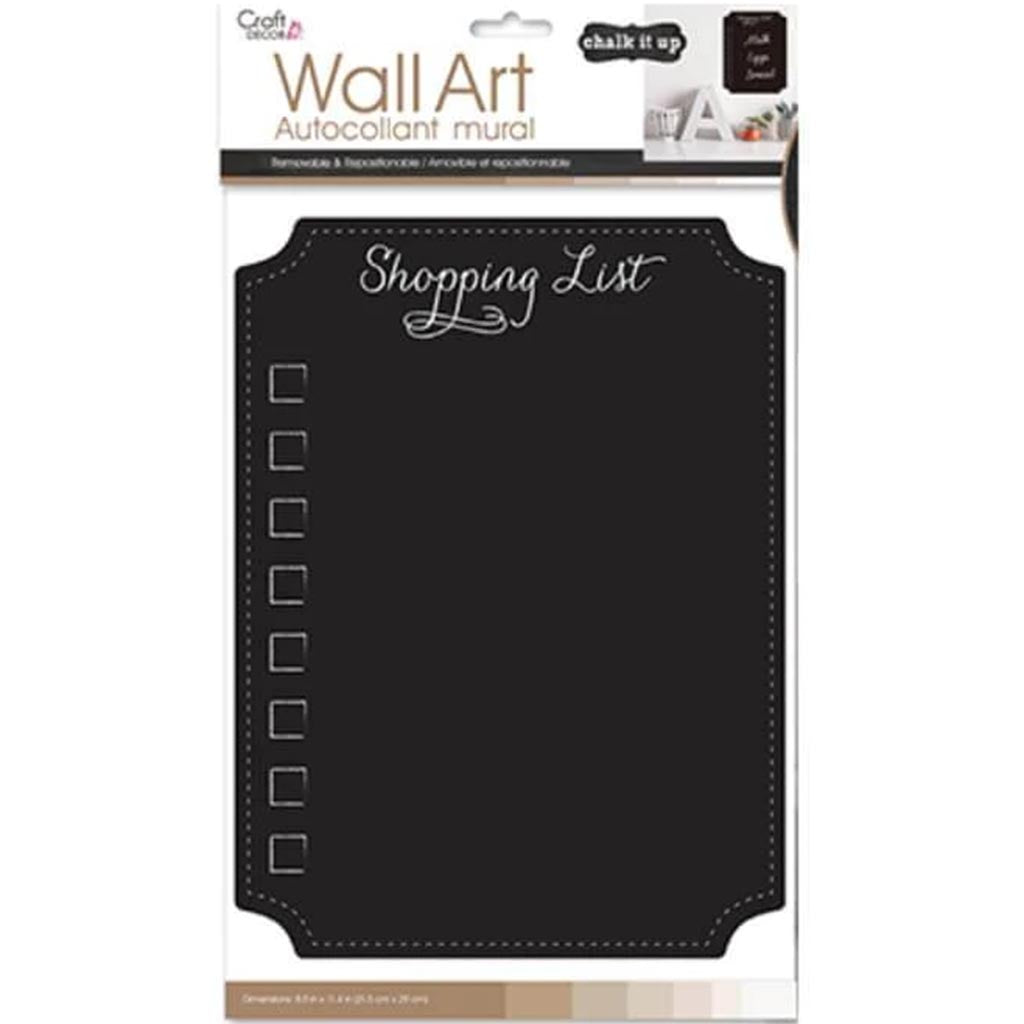 CHALKBOARD/WALL ORGANIZER STICKER SHOPPING LIST 8&quot;X10.5&quot; 