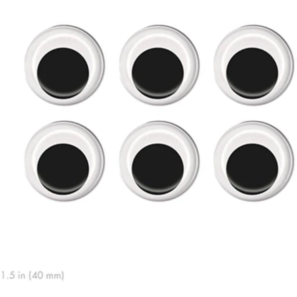 PASTE-ON GOOGLY EYES BLACK STANDARD 40MM 