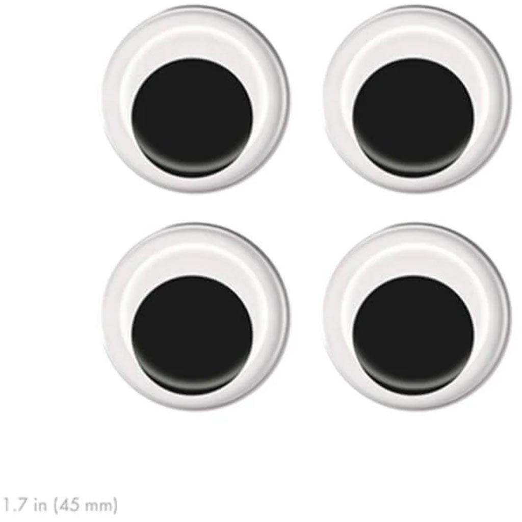 PASTE-ON GOOGLY EYES BLACK STANDARD 45MM 