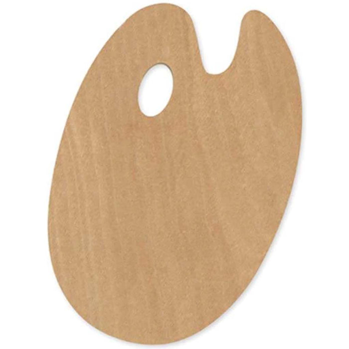 PAINT PALETTE 7.88"X11.85" WOOD OVAL ARTIST PALETTE 