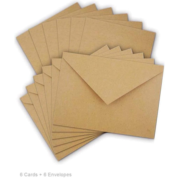 CARDS + ENVELOPES A6 4.5"X6" KRFT NAT 