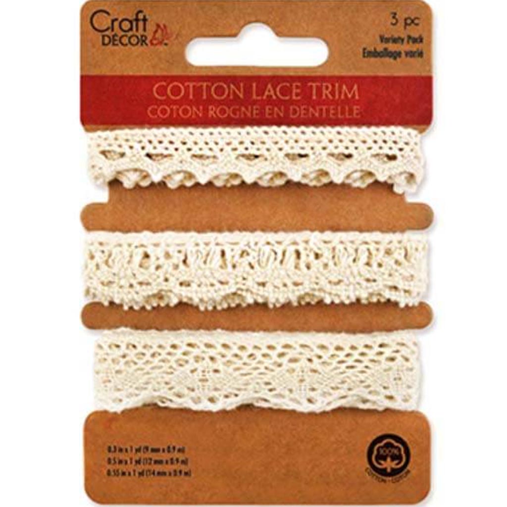 COTTON LACE MEDLEY 3YDS IVORY 2 