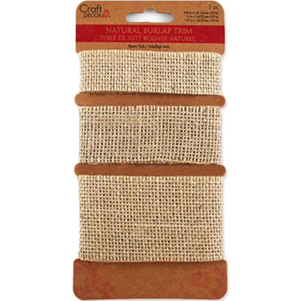 NATURAL BURLAP TRIM 3YDS 