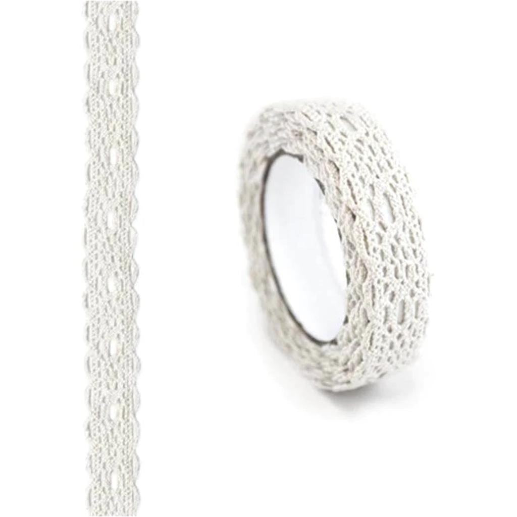 MASKING TAPE: COTTON LACE 1.5CMX1.5YD WHITE 1 